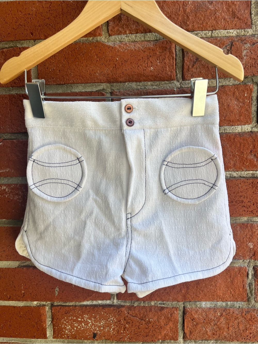 Vintage Kids Shorts White Tennis Shorts Sports Themed Shorts - Kids Tennis Theme